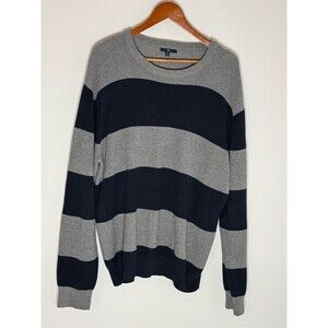 Gap Mens XXL Striped Knit Sweater 100% Cotton